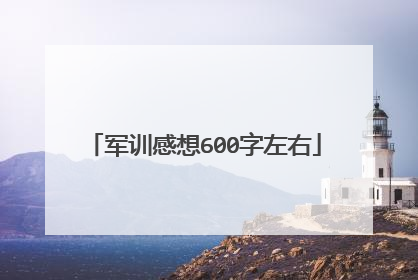 军训感想600字左右