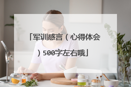 军训感言（心得体会）500字左右哦