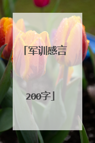 军训感言200字