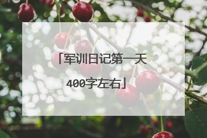 军训日记第一天400字左右
