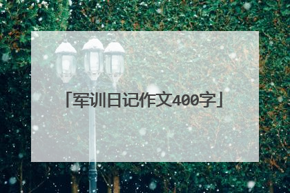 军训日记作文400字