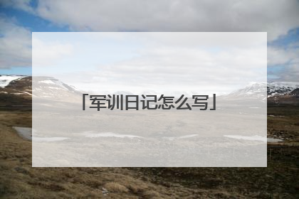 军训日记怎么写