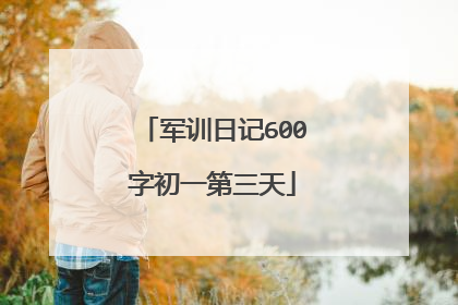 军训日记600字初一第三天
