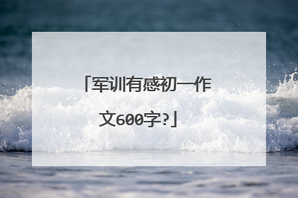 军训有感初一作文600字?