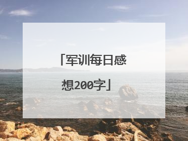 军训每日感想200字