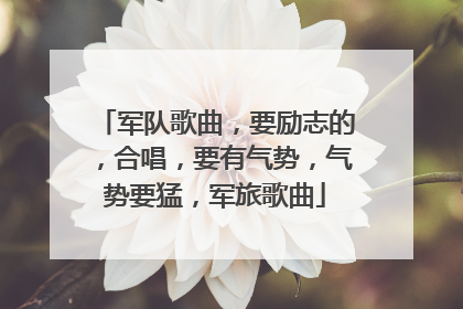 军队歌曲，要励志的，合唱，要有气势，气势要猛，军旅歌曲