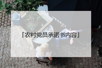 农村党员承诺书内容