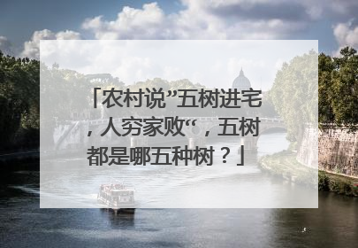 农村说”五树进宅，人穷家败“，五树都是哪五种树？
