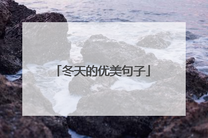 冬天的优美句子
