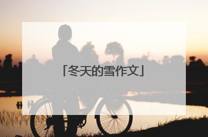 冬天的雪作文