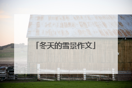 冬天的雪景作文