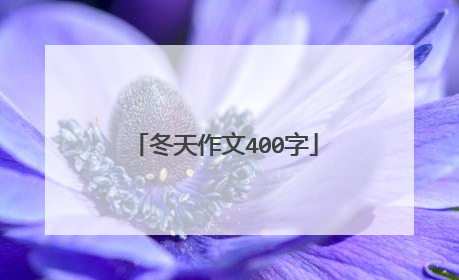 冬天作文400字