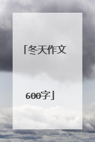 冬天作文600字