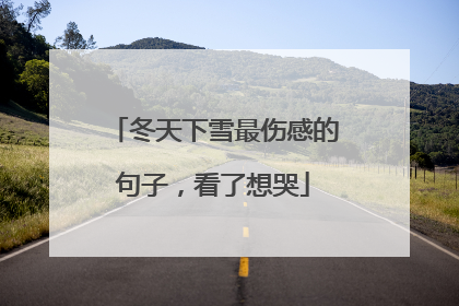 冬天下雪最伤感的句子，看了想哭