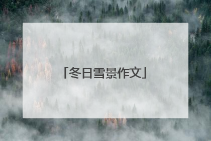 冬日雪景作文