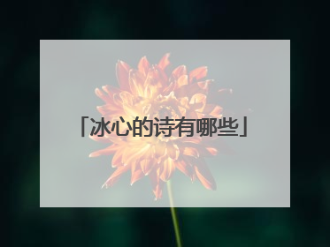 冰心的诗有哪些
