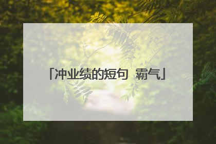 冲业绩的短句 霸气