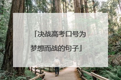决战高考口号为梦想而战的句子