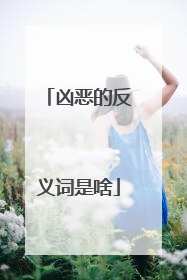 凶恶的反义词是啥