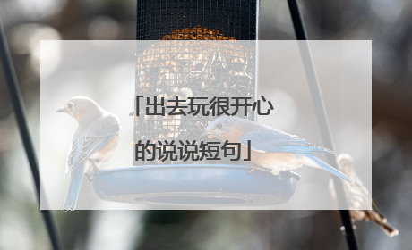 出去玩很开心的说说短句