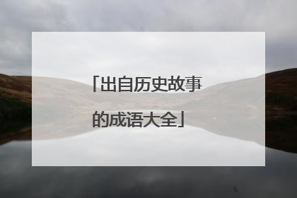 出自历史故事的成语大全