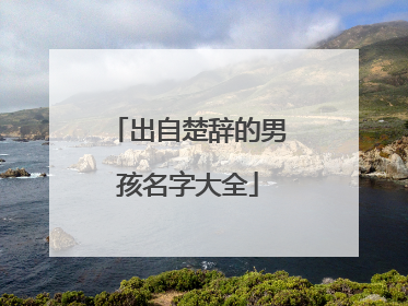 出自楚辞的男孩名字大全