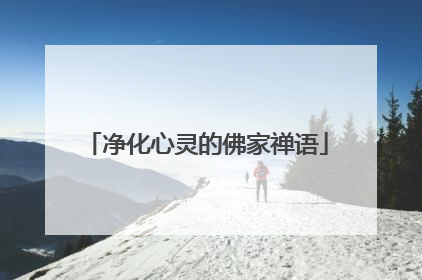 净化心灵的佛家禅语