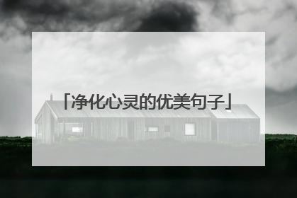 净化心灵的优美句子