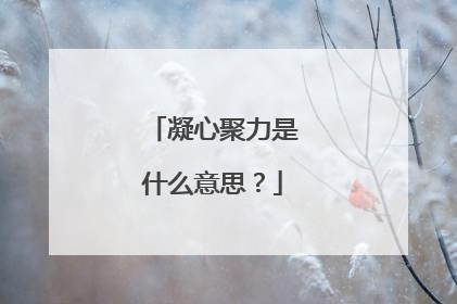 凝心聚力是什么意思？
