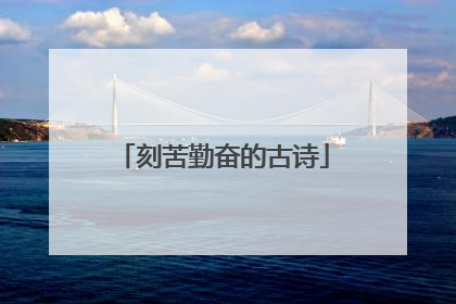 刻苦勤奋的古诗