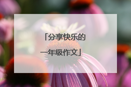 分享快乐的一年级作文