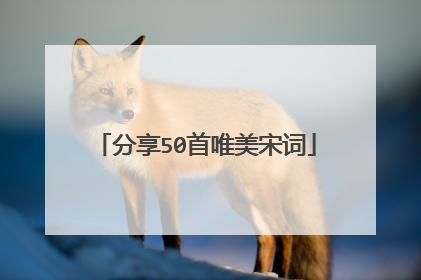 分享50首唯美宋词