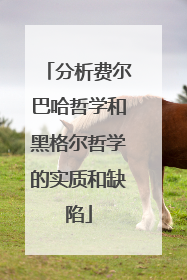 分析费尔巴哈哲学和黑格尔哲学的实质和缺陷