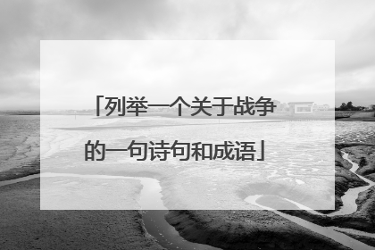 列举一个关于战争的一句诗句和成语