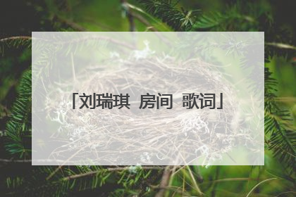 刘瑞琪 房间 歌词