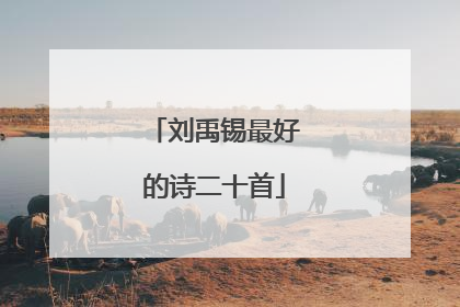 刘禹锡最好的诗二十首