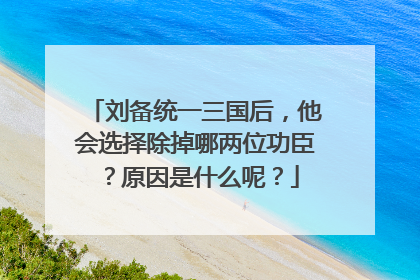 刘备统一三国后，他会选择除掉哪两位功臣？原因是什么呢？