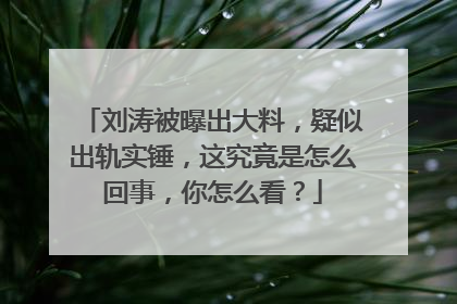 刘涛被曝出大料,疑似出轨实锤,这究竟是怎么回事,你怎么看?
