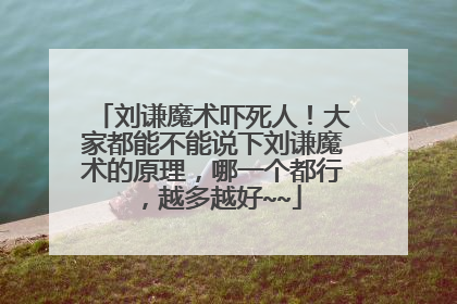 刘谦魔术吓死人！大家都能不能说下刘谦魔术的原理，哪一个都行，越多越好~~