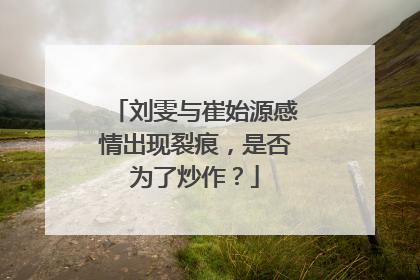 刘雯与崔始源感情出现裂痕,是否为了炒作?