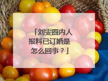 刘雯圈内人报料已订婚是怎么回事?