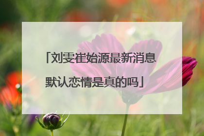 刘雯崔始源最新消息默认恋情是真的吗