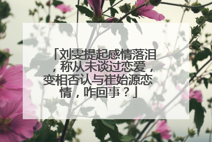 刘雯提起感情落泪，称从未谈过恋爱，变相否认与崔始源恋情，咋回事？
