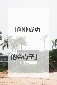创业成功的金点子
