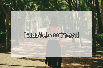 创业故事500字案例