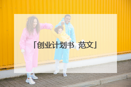 创业计划书 范文