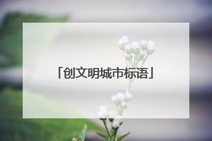 创文明城市标语