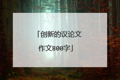 创新的议论文作文800字