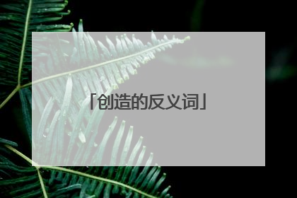 创造的反义词