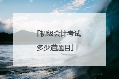 初级会计考试多少道题目